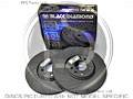 451 Smart ForTwo '07-'14 Grooved Solid FRONT Discs (Pair) - Black Diamond